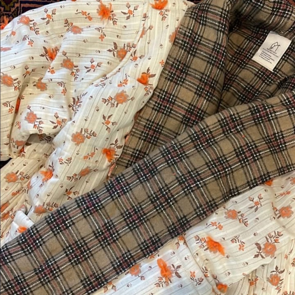 Neeneetwigs quilt jacket. Repurposed quilt with cotton and flannel. Cozy! s-XL